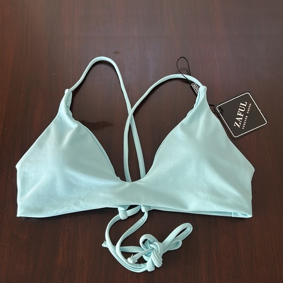 ZAFUL Tie Back High Cut Bralette Bikini Swimsuit Mismatch Size Top S Bottom M - Picture 5 of 8